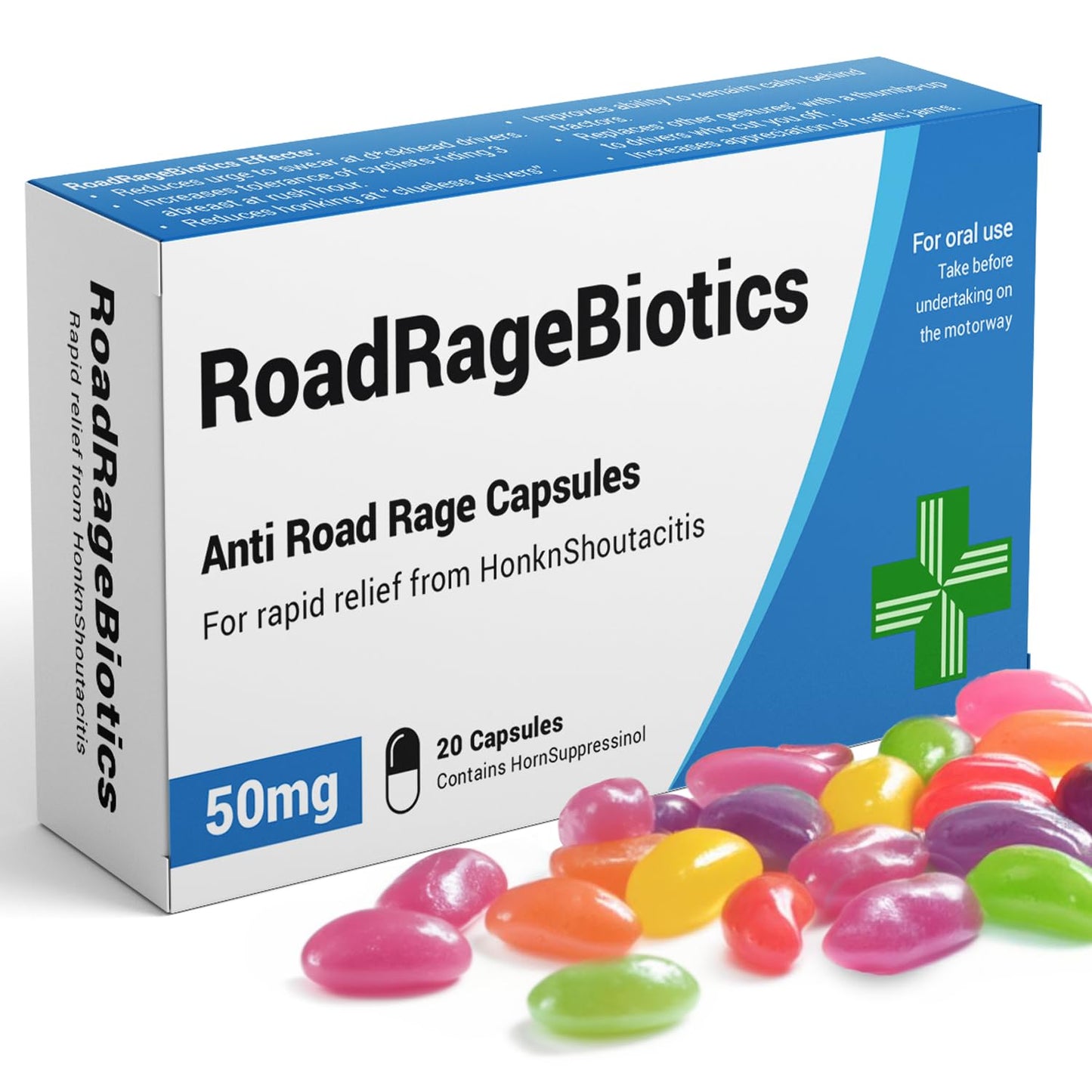 RoadRagebiotics - Funny Gifts for Men & Women, Joke Pill Box, Gifts for Dad & Men