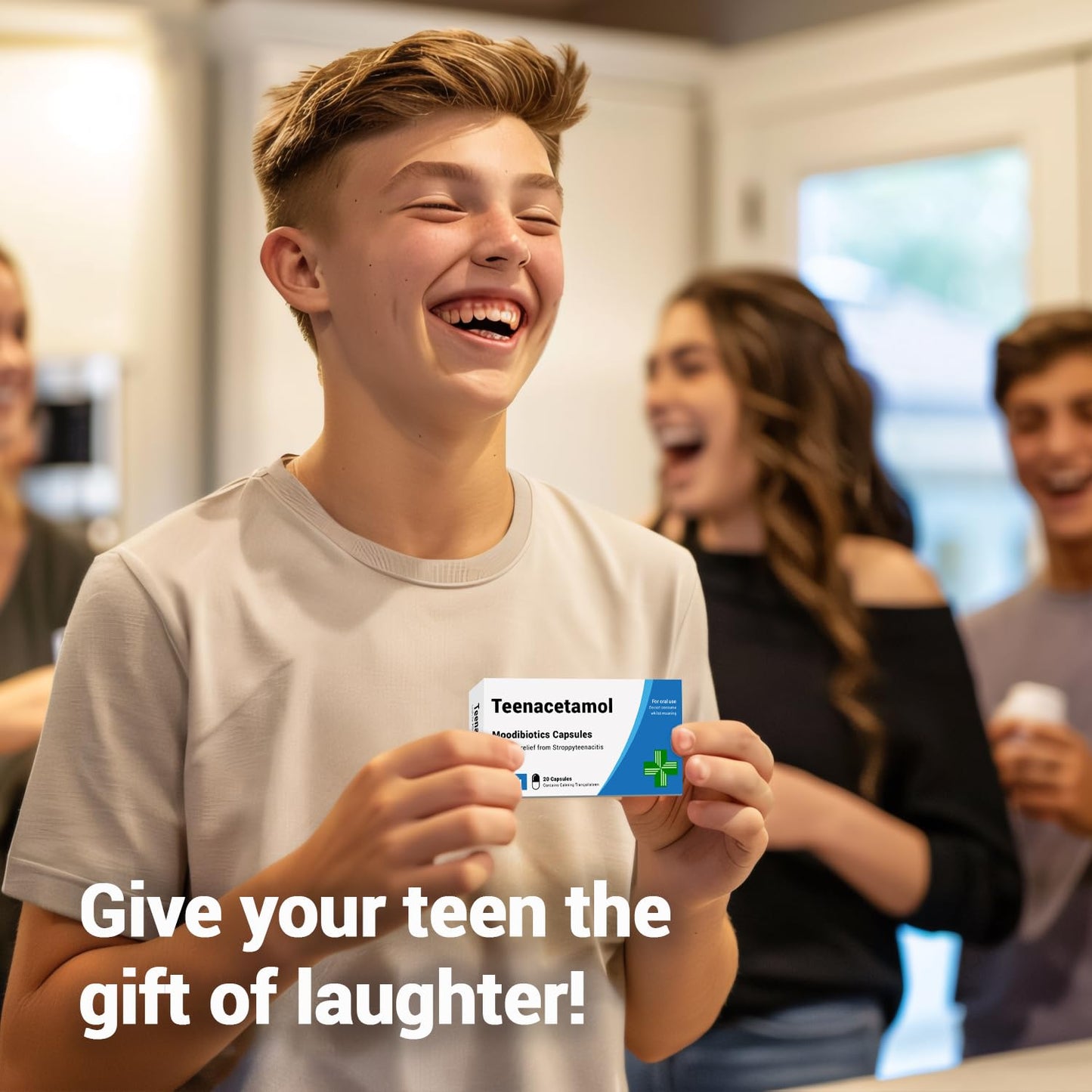 Teenacetamol - Funny Gifts for Teens. Joke Prank Pill Box, Jelly Bean Sweets 50g. Gifts for Boys, Teenage Gifts for Girls, 13th Birthday Gifts, 17th Birthday, 18th Birthday Gifts for Boys & Girls