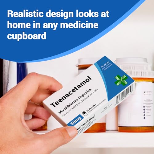 KadoBox - Teenacetamol - Funny Gifts for Teens. Joke Pill Box, Jelly Bean Sweets 50g. Gifts for Boys, Teenage Gifts for Girls, 13th Birthday Gifts, 17th Birthday, 18th Birthday Gifts for Boys & Girls