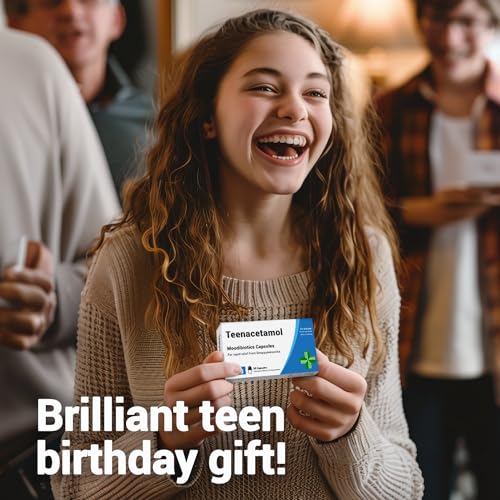 KadoBox - Teenacetamol - Funny Gifts for Teens. Joke Pill Box, Jelly Bean Sweets 50g. Gifts for Boys, Teenage Gifts for Girls, 13th Birthday Gifts, 17th Birthday, 18th Birthday Gifts for Boys & Girls