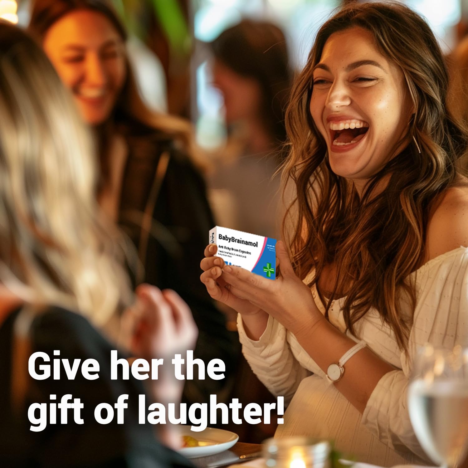 KadoBox - BabyBrainamol - Funny Joke Pills, Baby Shower, Baby Shower Gifts and Games, Pregnancy Gifts, Baby Essentials for Newborn, Baby Shower Decorations, Pregnancy Brain, Jelly Bean Sweets (50g)