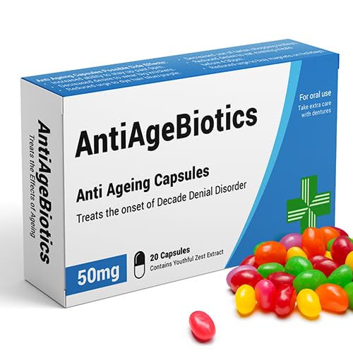 KadoBox - AntiAgeBiotics - Funny Gifts for Women, Joke Pill Box, Birthday Gifts for Mum, 30th, 40th, 50th Birthday Gifts for Women