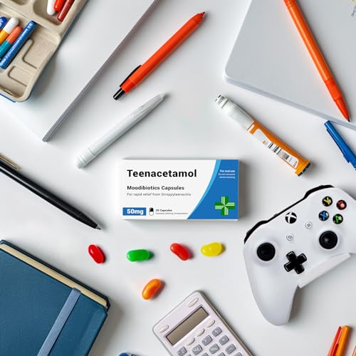 KadoBox - Teenacetamol - Funny Gifts for Teens. Joke Pill Box, Jelly Bean Sweets 50g. Gifts for Boys, Teenage Gifts for Girls, 13th Birthday Gifts, 17th Birthday, 18th Birthday Gifts for Boys & Girls