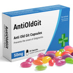 KadoBox - AntiOldGit - Joke Pill Box - Funny Gifts for Men, Gifts for Dad, Birthday and Retirement Gifts for Men, Gifts for Grandad, Dad Birthday Gift