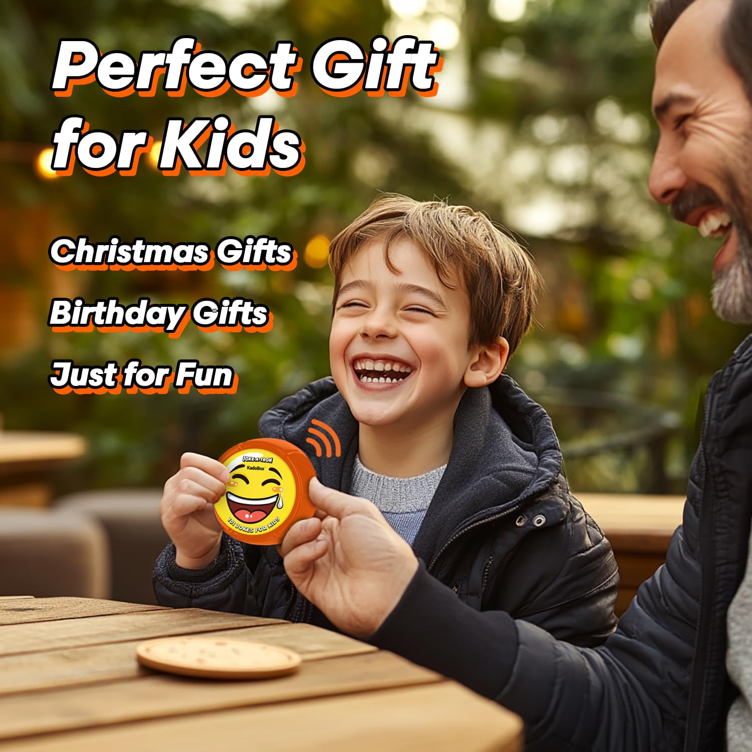 KadoBox - Funny 101 Jokes for Kids Electronic Sound Button - 101 One Liner Audio Kids Jokes - Gifts for Kids - Stocking Fillers for Boys and Birthday Gifts for Girls