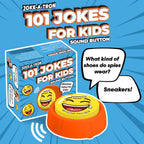 KadoBox - Funny 101 Jokes for Kids Electronic Sound Button - 101 One Liner Audio Kids Jokes - Gifts for Kids - Stocking Fillers for Boys and Birthday Gifts for Girls