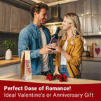 KadoBox - Love Potion Funny Wine Label - Wine Label & Gift Bag. Anniversary for Men & Women. Wine Gifts for Women. Funny Birthday Gift, Anniversary for Her, Valentines