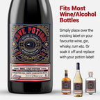 KadoBox - Love Potion Funny Wine Label - Wine Label & Gift Bag. Anniversary for Men & Women. Wine Gifts for Women. Funny Birthday Gift, Anniversary for Her, Valentines