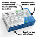 KadoBox - Cuntybiotics - Funny Rude Joke Prank Pill Box - Gag Gift with Jelly Beans Sweets, Secret Santa, Joke Gifts for Men, Christmas xmas Gifts for Men, xmas Gifts for Women, Cuntibiotics, Dad Birthday Gifts