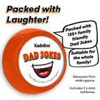 KadoBox - Funny Dad Jokes Electronic Sound Button - 135+ British One Liner Audio Dad Jokes from Daughter and Son - Funny Gifts for Men - Gifts for Dad