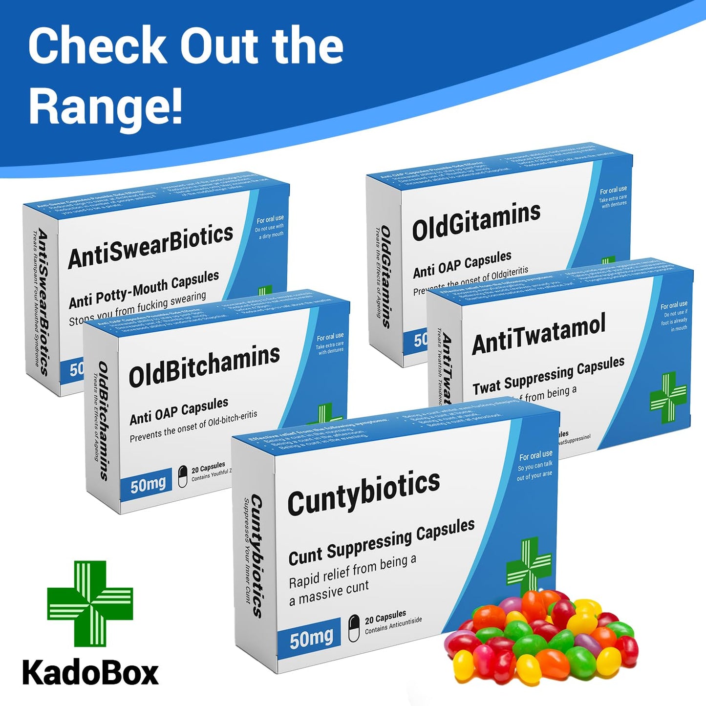 Teenacetamol - Funny Gifts for Teens. Joke Prank Pill Box, Jelly Bean Sweets 50g. Gifts for Boys, Teenage Gifts for Girls, 13th Birthday Gifts, 17th Birthday, 18th Birthday Gifts for Boys & Girls