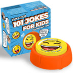 KadoBox - Funny 101 Jokes for Kids Electronic Sound Button - 101 One Liner Audio Kids Jokes - Gifts for Kids - Stocking Fillers for Boys and Birthday Gifts for Girls