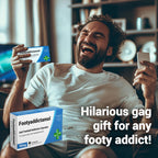 KadoBox - FootyAddictamol - Funny Gifts for Men. Joke Prank Pill Box, Jelly Bean Sweets 50g. Gifts for Football Fans, World Cup, England Football. Gifts for Men, Gifts for Teens