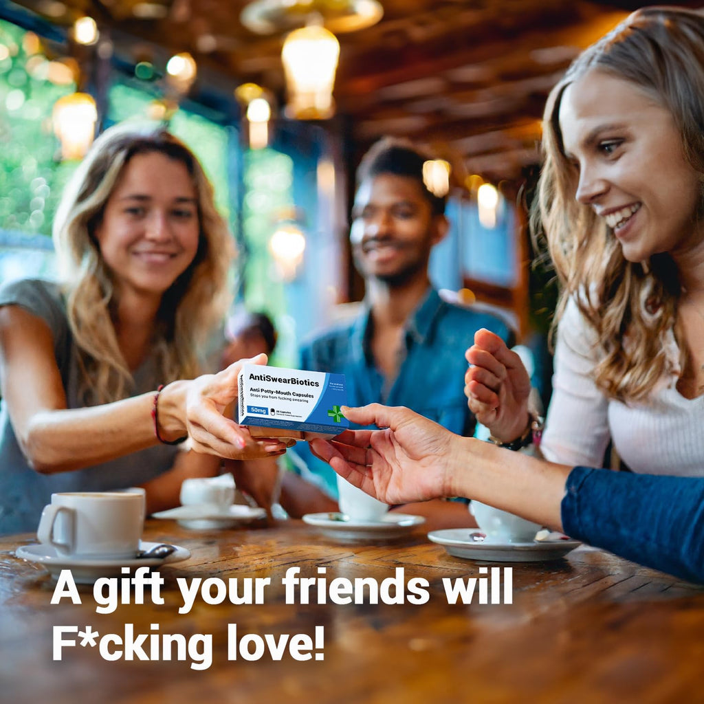 KadoBox - AntiSwearBiotics - Funny Joke Pill Box, Swear Jar, Secret Santa Gifts Men, Funny Gifts for Men, Funny Gifts for Women, Stocking Fillers Women, Secret Santa Gifts Under 10 pounds