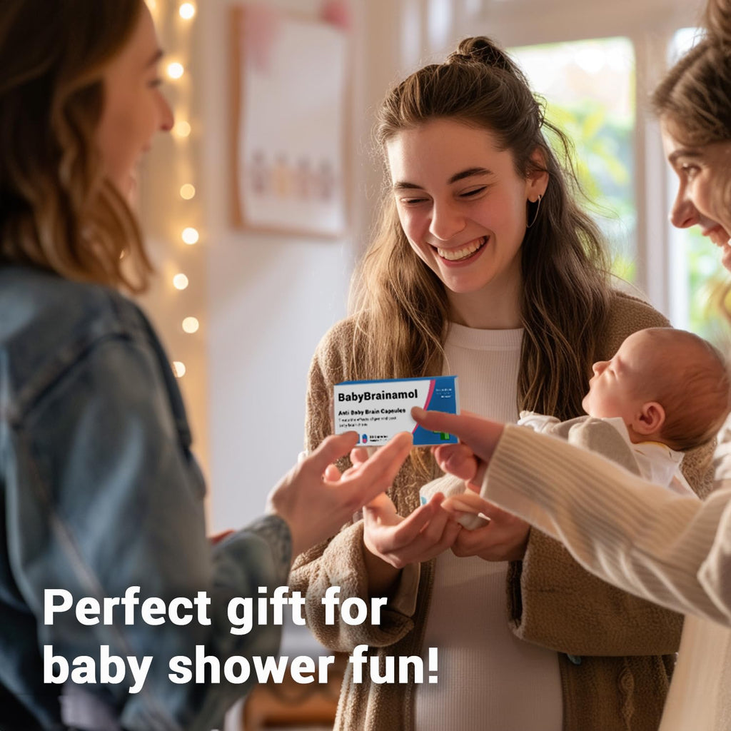 KadoBox - BabyBrainamol - Funny Joke Pills, Baby Shower, Baby Shower Gifts and Games, Pregnancy Gifts, Baby Essentials for Newborn, Baby Shower Decorations, Pregnancy Brain, Jelly Bean Sweets (50g)