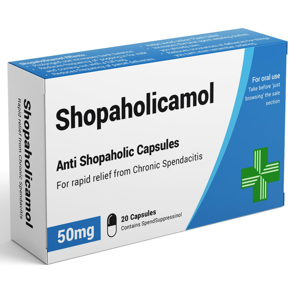 KadoBox - Shopaholicamol - Funny Gifts for Women, Joke Pill Box, Birthday Gifts for Mum, 18th, 21st, 30th, 40th, 50th Birthday Gifts for Women